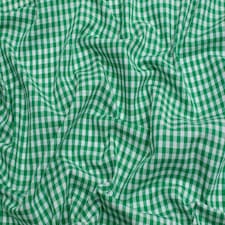Minerva Core Range Green 1/4 inch Check Vintage Gingham Fabric for Dressmaking, 142.5cm / 56" Wide - per metre