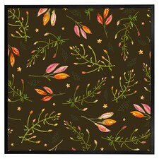 Green branches (Picture Frame) Black | XS