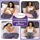 image 7 of Aamira L-Shaped Pregnancy Pillow Memory Foam Maternity Nursing Support Cushion Pink & Dark Grey | Grey | Grey | 145cm | 1