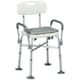 image 1 of HOMCOM Aluminium Shower Chair Adjustable Bath Stool for Senior Disabled Pregnant