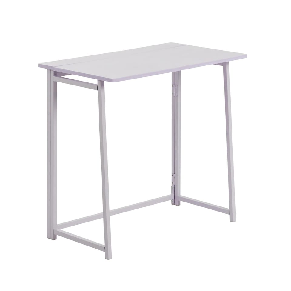 image 1 of Harbour Housewares Deluxe Wooden Folding Desk - 80cm - Lilac | White | White