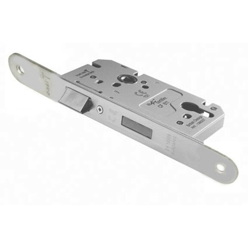 Loops Architectural DIN Euro Profile Sashlock Radius Forend Satin Stainless Steel in Metallics