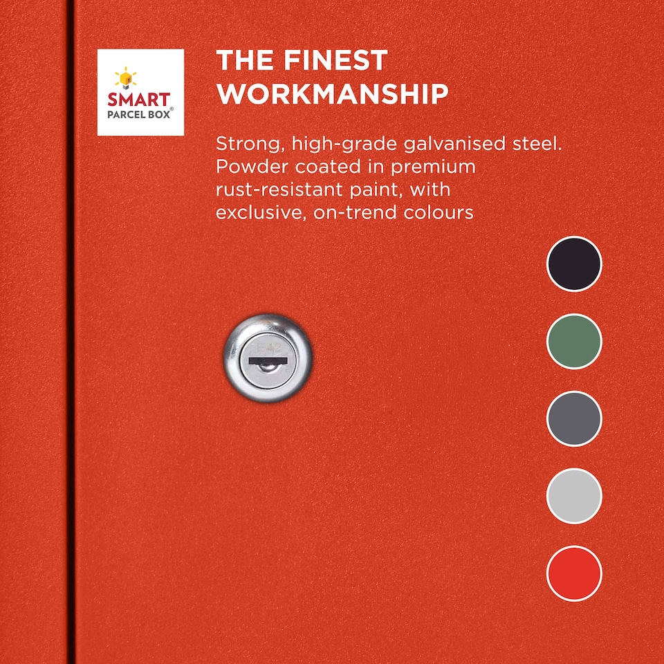 image 1 of SMART PARCEL BOX® Large Front & Rear Access | Red | 1