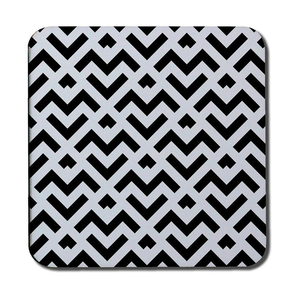 image 1 of Black & White Geometric (Coaster)