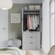 image 5 of 2 Door 3 Drawer Wardrobe with Hanging Rail - Modern Bedroom Storage Furniture | Grey | Grey with Grey Doors | 1