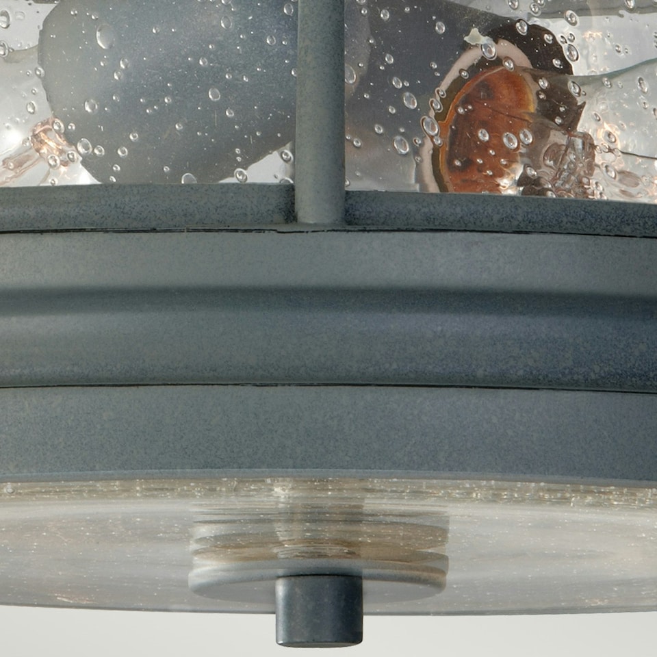 image 1 of Chelsea Harbor 2 Light Outdoor Flush Ceiling Light Storm Cloud IP44, E27