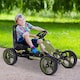 image 2 of HOMCOM Kids Children Pedal Go Kart Ride On Racer Braking System Adjustable Seat Green