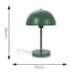 image 3 of ValueLights Stassi Green Mushroom Dome Metal Table Lamp | Green
