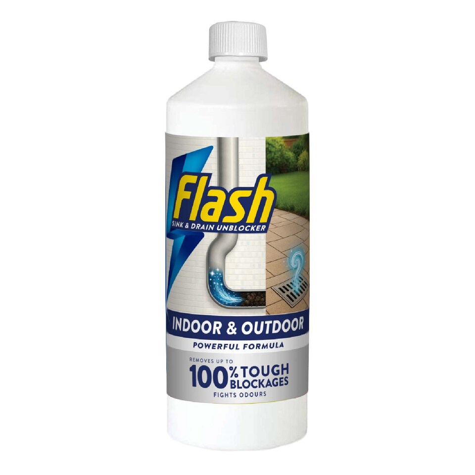 image 1 of Flash Indoor & Outdoor Sink and Drain Unblocker 1L