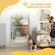 image 6 of PawHut Dog Gate Wide Stair Gate w/ Door Pressure Fit, 75-85W cm, White