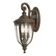image 1 of English Bridle 3 Light Outdoor Medium Wall Lantern Light British Bronze IP44, E14