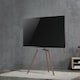 image 2 of Nedis TV Floor Stand, for Screen Size 50-65" Max Load 35kg, Fixed Design Bracket Tripod with 140° Rotate and Cable Management, Max VESA 400x400 - Black/Beech