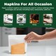 image 2 of ECONX White 2 Ply 4 Fold Paper Napkins Tissue Serviettes for Birthdays Weddings Parties Pack of 1000