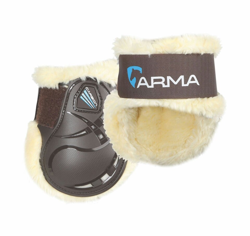 image 1 of Shires Arma Carbon Supafleece Fetlock Boots | Brown | Size: Full
Colour: Brown