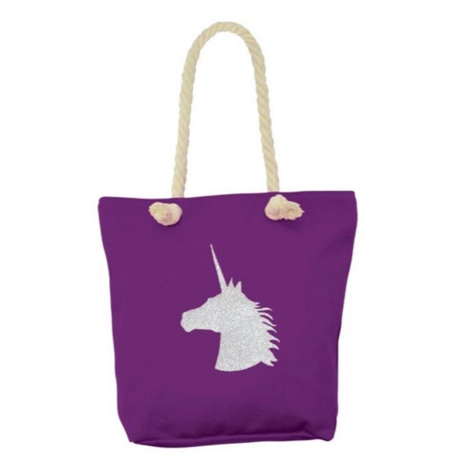 image 1 of Hy Unicorn Tote Bag - Purple - One Size Purple