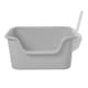image 1 of Living and Home Open Top Cat Litter Box with Scoop | Grey