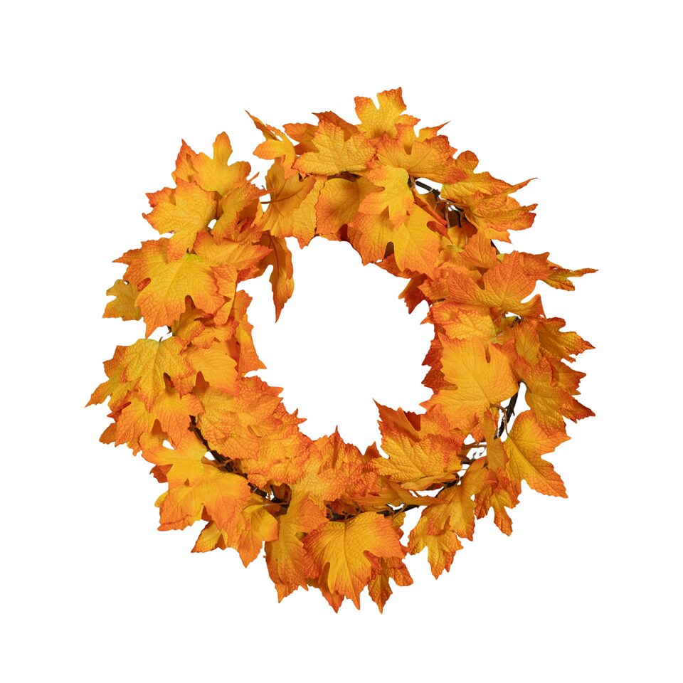 image 1 of 50cm Hanging Bright Autumn Faux Wreath
