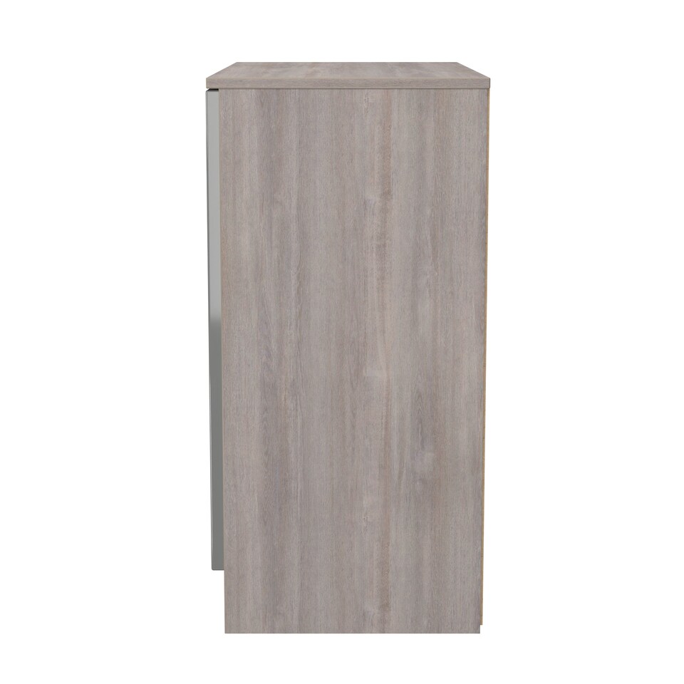 image 1 of Lucca 2 Door Cabinet in Grey Gloss & Grey Oak (Ready Assembled) | Grey | Grey Gloss & Grey Oak