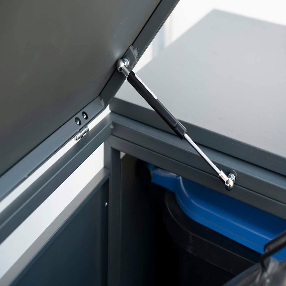 image 1 of Trimetals Triple 240L Wheelie Bin Store Anthracite Grey Grey