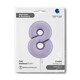 image 2 of Satin Lilac Number 8 Giant Foil Helium Balloon 102cm / 40 in