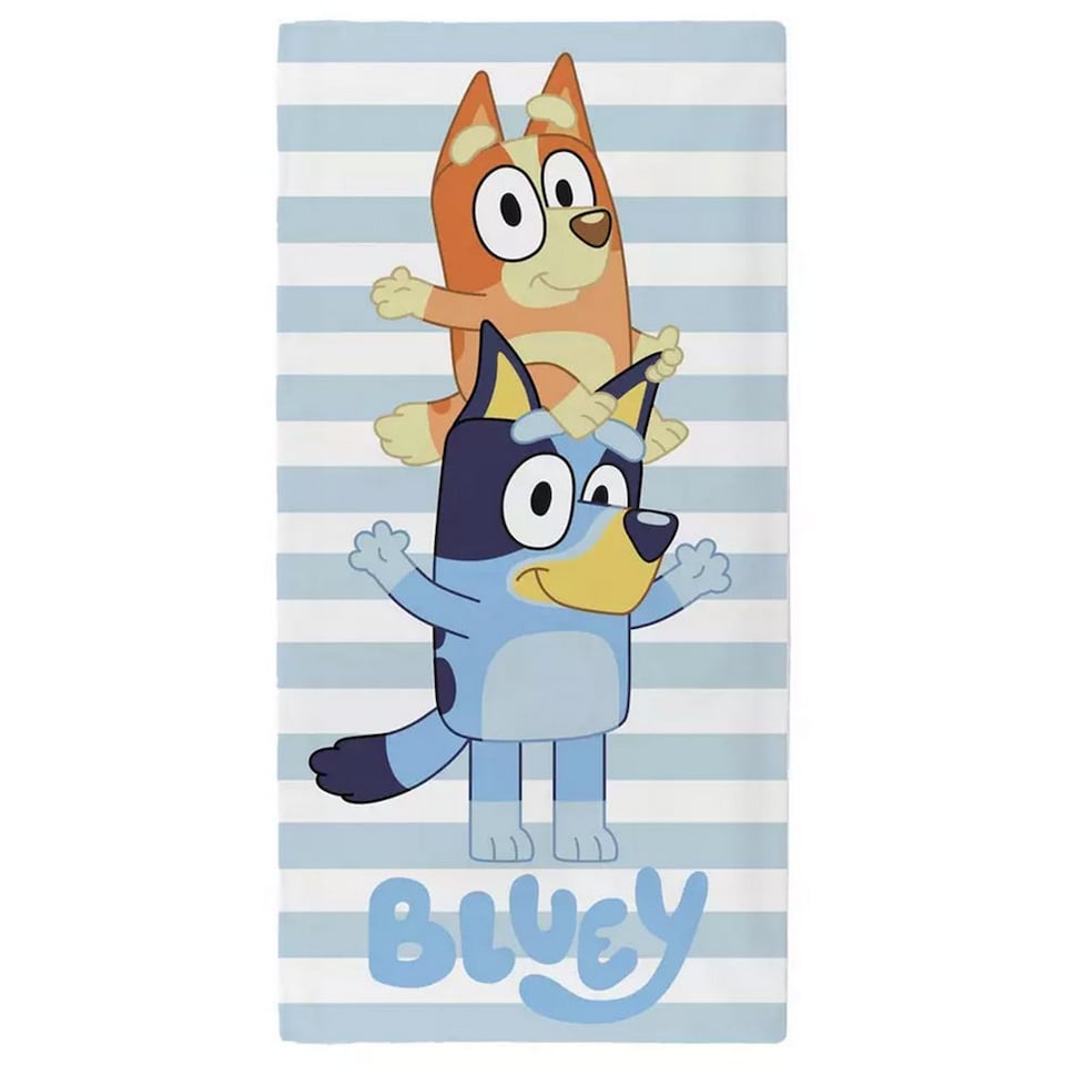 Bluey Piggyback Ride Towel | Blue | Blue/White | One size | 1