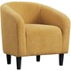image 2 of Yaheetech Fabric Club Chair Upholstered Accent Barrel Chair Yellow | Mustard Yellow