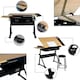 image 4 of Yaheetech Drawing Table & Stool Set