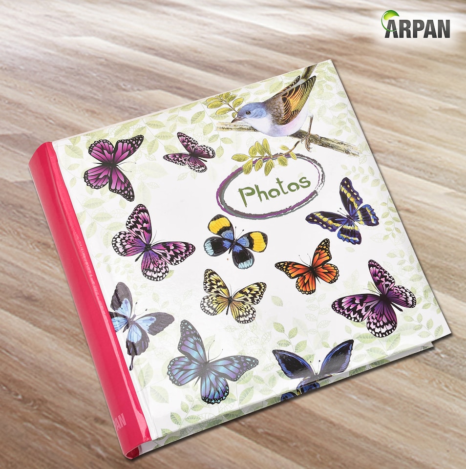 image 1 of ARPAN Photo Album for 200 Photos 6x4" (10x15cm) – Slip In Memo Album with Writing Space, Index Pages & CD/DVD Pocket – Picture Storage Album for Family, Wedding & Travel Memories