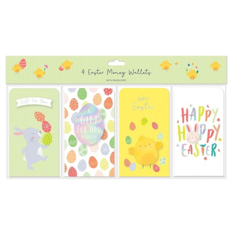 image 1 of Pack of 4 Easter Money Wallets With Envelopes