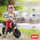 image 3 of AIYAPLAY 12V Kids Motorcycle, Aprilia Licensed Electric Motorbike with Training Wheels, Spring Suspension, LED Light, Music, USB, Kids Electric Bike for Boys, Girls, Red and Black