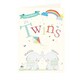 image 2 of Personalised Hessian Elephant Twins Card