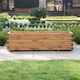 image 1 of Primrose Rectangle Pine Wood Raised Trough Outdoor Patio Planter 1.8m