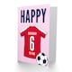 image 2 of Football Strip Kit White Red Jersey Age 6 Year Old Child Kids 6th Birthday Card