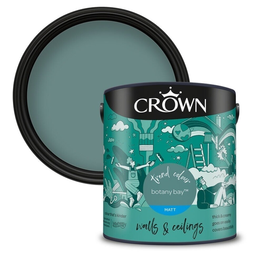 image 1 of Crown Walls & Ceilings Matt 2.5L Botany Bay