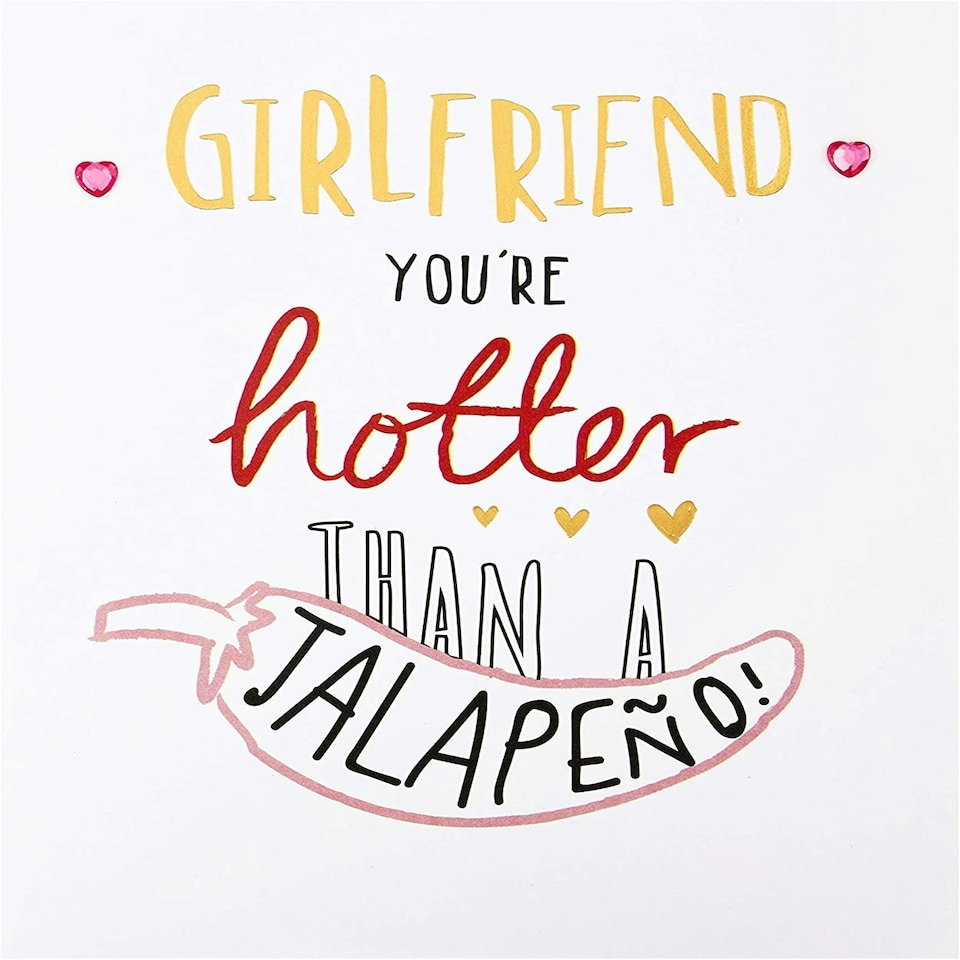 image 1 of Contemporary Text Based Design Girlfriend Birthday Card