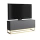 image 8 of TV Unit Stand Cabinet Sideboard Media Cabinet Storage Unit Grey Fluted Gold Base 100cm