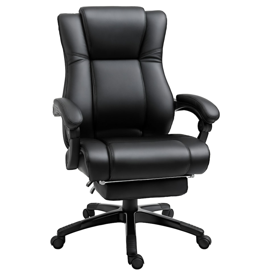 image 1 of Vinsetto Executive Home Office Chair, Computer Chair, with Foot Rest, Black