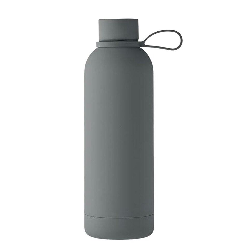 image 1 of MidOcean Emerald Double Wall 500ml Water Bottle - Stone Grey - One Size Black | One Size