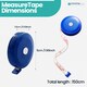 image 2 of 150cm Retractable Measuring Tape, Dual Sided Soft Round Design