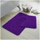 image 1 of VELVETIO Greek Bath Mat & Pedestal Mat Water Absorbent Non Slip Toilet Rugs Purple