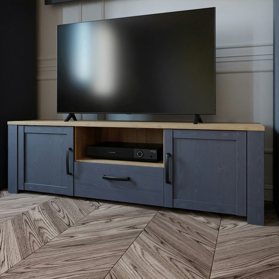 image 1 of Bohol TV Unit Inc. LED Light in Riviera Oak/Navy
