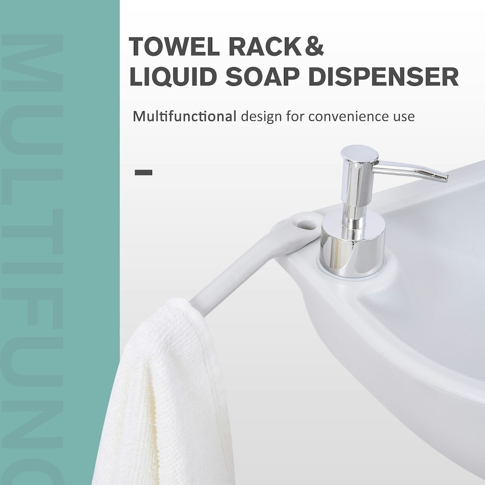 image 1 of Outsunny Portable Camping Sink with Towel Holder & Soap Dispenser Hand Wash