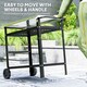 image 7 of Outsunny BBQ Trolley with Stainless Steel Top, Movable Barbecue Pizza Table
