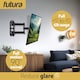 image 4 of Futura Universal TV Wall Mount Bracket for 13-43 Inch TVs Tilt Swivel and 90 Rotation