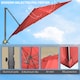 image 7 of Outsunny 3 x 3m Cantilever Parasol with Cross Base, Garden Umbrella with 360 Rotation, Crank Handle and Tilt for Outdoor, Patio, Wine Red