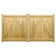 image 2 of Drayton Square Top Low Double Driveway Gate - Pressure Treated Scandinavian Redwood - W3300 x H950 mm | Brown | 1
