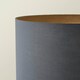 image 2 of ValueLights Camden Brushed Chrome Tripod Floor Lamp Charcoal Shade Grey
