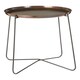 image 1 of Interiors By Premier Sleek Large Copper And Black Side Table, Round Top Small Lounge Table, Contemporary Bed Side Table