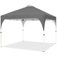 Yaheetech 3m Pop-up Canopy with with Roller Bag-Dark Grey | Grey | Dark Grey | 300 cm L × 300 cm W × 267-287 cm H | 1
