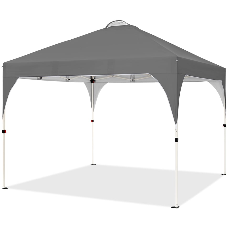 image 1 of Yaheetech 3m Pop-up Canopy with with Roller Bag-Dark Grey | Grey | Dark Grey | 300 cm L × 300 cm W × 267-287 cm H | 1
